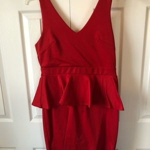 Peplum open back dress